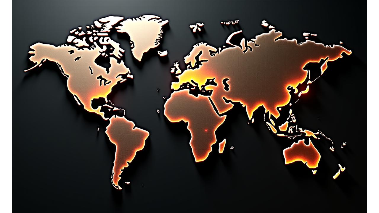 世界地図と和牛ウェイの海外実績