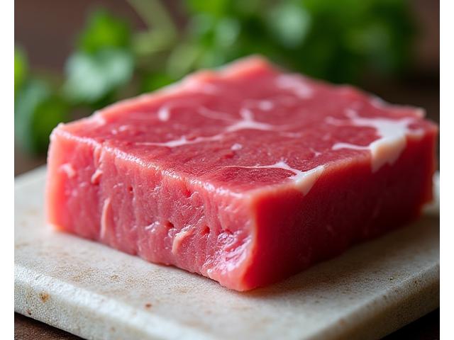 赤身が特徴的な希少品種の和牛ステーキ肉